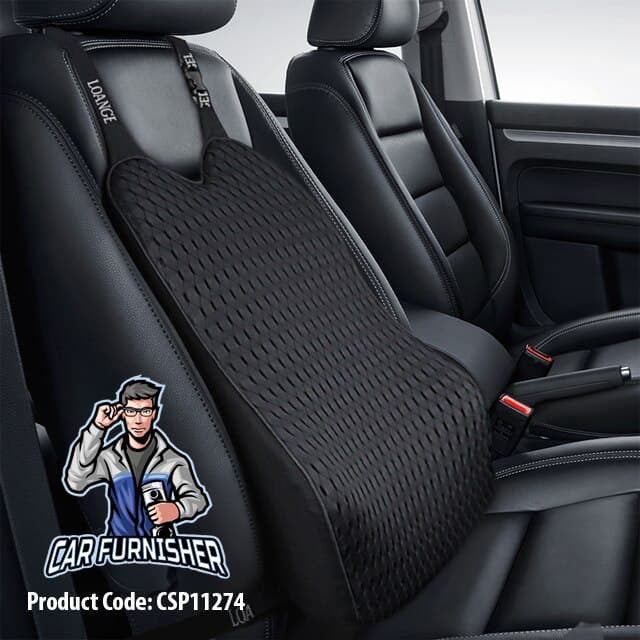 Memory Foam Ergonomic Car Seat Cover & Cushion Set (3 Pcs) Black 1x Back Piece Memory Foam