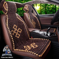 Thumbnail for Real Wood Beaded Car Seat Cover Brown Wood