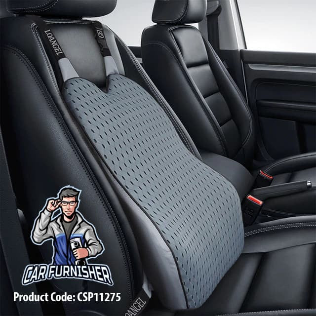 Memory Foam Ergonomic Car Seat Cover & Cushion Set (3 Pcs) Blue 1x Back Piece Memory Foam